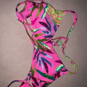 pink tropical bikini